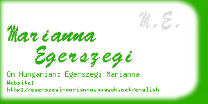 marianna egerszegi business card